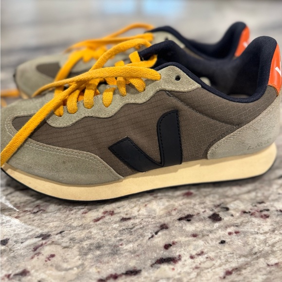 Veja Rio Branco Ripstop Kaki Black Trainers Sneakers - Picture 2 of 8